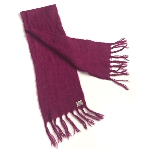 Vintage Baar & Beards Fuchsia/Pink Scarf - Picture 4 of 7
